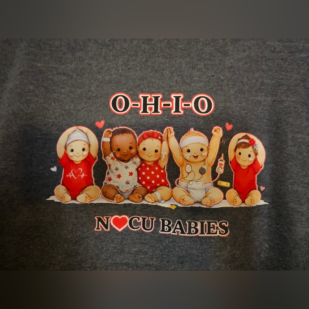 OHIO NICU Babies T-shirts Dark-Gray
